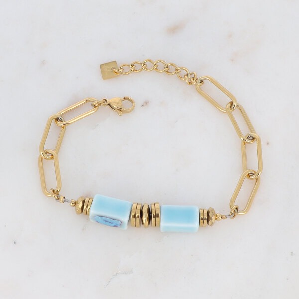 bracelet Ceram-bleu