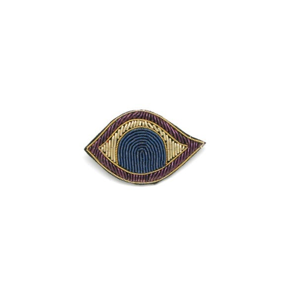 Broche Œil bleu marine